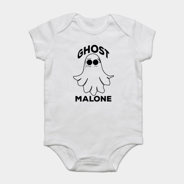 Funny Ghost Malone Cool Halloween Baby Bodysuit by Darksavage